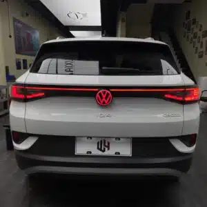 VW ID 4 Tail LED Emblem with red glowing logo