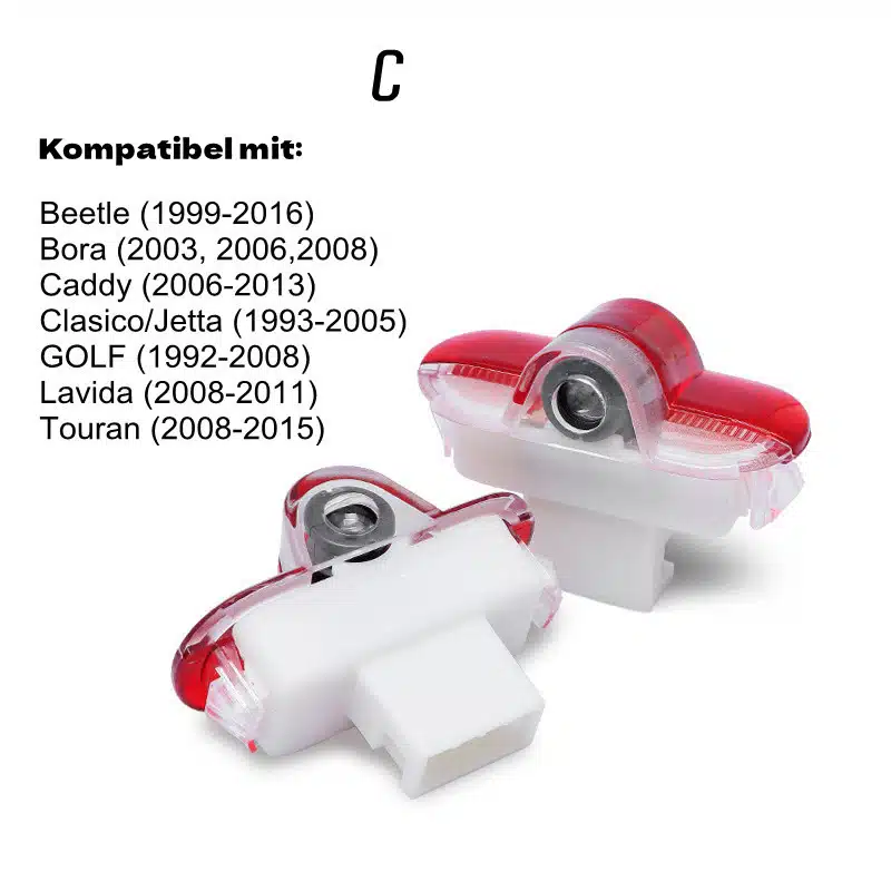 2Pcs/Set VW Golf R Door Lights 5 2Pcs/Set VW Golf R Door Lights - Image 5