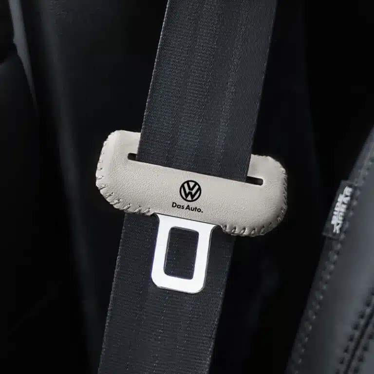 VW Seat Belt Buckle Cover 3 VW seat belt buckle cover in white — scratch-resistant snap-on protection