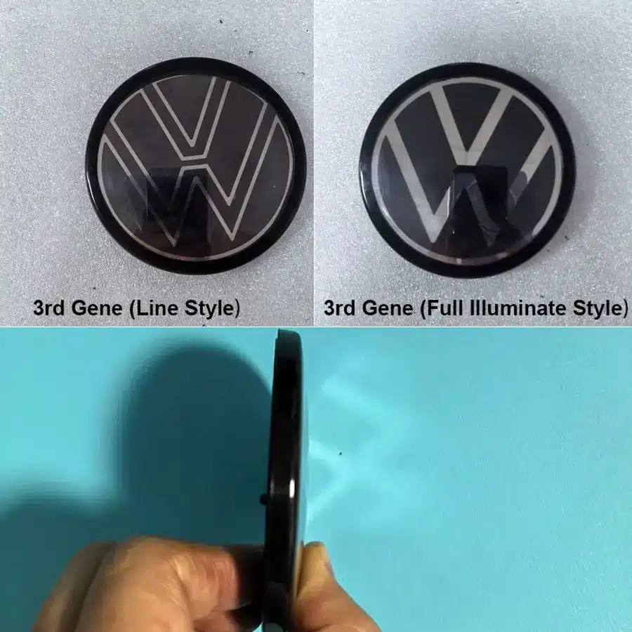 VW Tiguan Rear LED Red Emblem (2012–2025) – Illuminated Badge Upgrade 4 VW Rear LED Emblem Compare