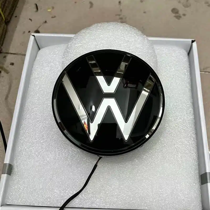 VW Taos Rear LED Red Emblem (2022–2024) – Illuminated Badge Upgrade 5 VW Taos rear LED emblem plug and play wiring harness two wire connection detail