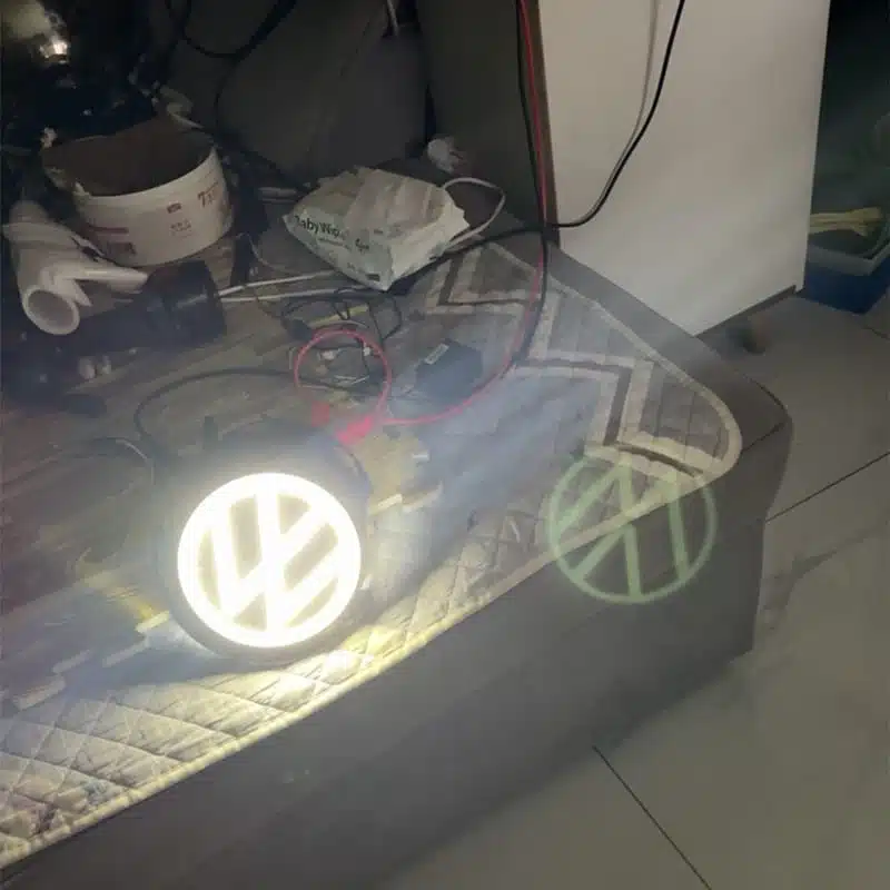 VW ID.7 Front LED Emblem (2023–Present) | Illuminated Front Badge Upgrade 3 illuminated ID 7 LED Emblem-White LED
