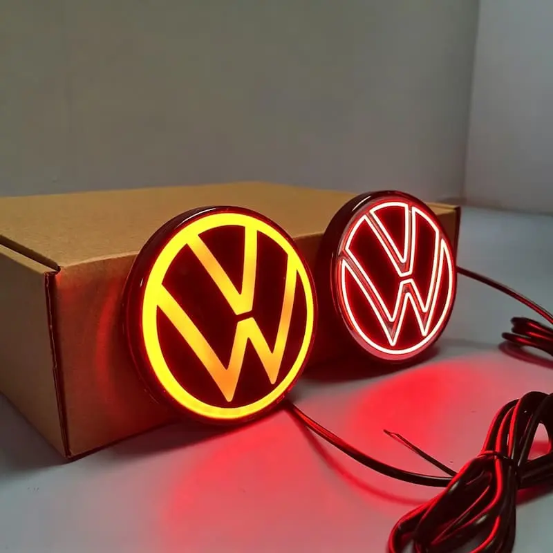 VW Passat Rear Red LED Emblem (2020–2024) 2 VW Passat LED Rear Emblem illumination