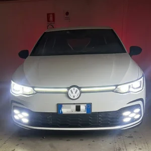 VW Golf 8 light up emblem 2019–2025 illuminated white LED badge on MK8 front grille